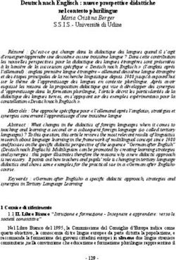 Deutsch nach Englisch : nuove prospettive didattiche nel contesto plurilingue Maria Cristina Berger
