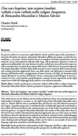 Una voce loquitur, toto corpore insultat: verbale e non verbale nella volgare eloquenza di Alessandra Mussolini e Matteo Salvini - RACO.cat