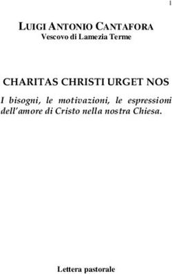 LUIGI ANTONIO CANTAFORA - Vescovo di Lamezia Terme I bisogni, le motivazioni, le espressioni dell'amore di Cristo nella nostra Chiesa.