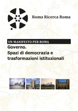 Governo. Spazi di democrazia e trasformazioni istituzionali - UN MANIFESTO PER ROMA