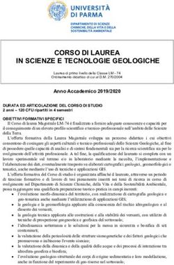 CORSO DI LAUREA IN SCIENZE E TECNOLOGIE GEOLOGICHE