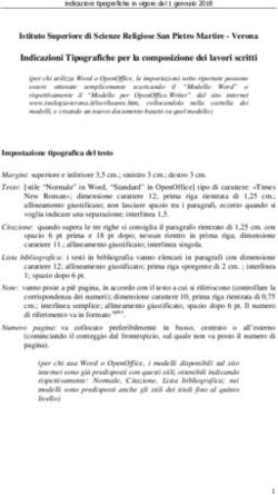 Indicazioni Tipografiche per la composizione dei lavori scritti - Teologia Verona