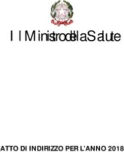 Il Ministro della Salute - ATTO DI INDIRIZZO PER L'ANNO 2018 - Ministero della Salute