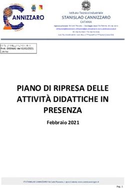 PIANO DI RIPRESA DELLE ATTIVITÀ DIDATTICHE IN PRESENZA