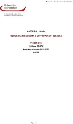 "BLOCKCHAIN ECONOMY E CRYPTOASSET" BLENDED 1ª EDIZIONE MA088 - MASTER di I Livello 1500 ore 60 CFU Anno Accademico 2019/2020