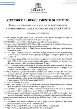 APPENDICE AL REGOLAMENTO DI ISTITUTO - REGOLAMENTO RECANTE MISURE DI PREVENZIONE - Istituto San Paolo