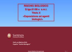 RISCHIO BIOLOGICO D.lgs.81/08 e s.m.i. Titolo X "Esposizione ad agenti biologici" - Dott.ssa Marina Ortis Esperto "rischio biologico"