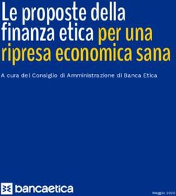 Le proposte della finanza etica per una ripresa economica sana - A cura del Consiglio di Amministrazione di Banca Etica