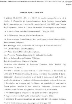 Il giorno 15.6.2020, alle ore 10:47, in audio-videoconferenza, si &egrave; riunito il Consiglio di Amministrazione della Societ&agrave; InnovaPuglia S.p.A. ...