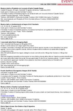 EVENTI info: tel. 0541 53399 - www.riminiturismo.it - Rimini turismo