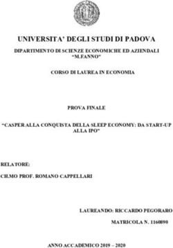 UNIVERSITA' DEGLI STUDI DI PADOVA - DIPARTIMENTO DI SCIENZE ECONOMICHE ED AZIENDALI "M.FANNO"