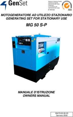 MG 50 S-P MOTOGENERATORE AD UTILIZZO STAZIONARIO GENERATING SET FOR STATIONARY USE - MANUALE D'ISTRUZIONE OWNERS MANUAL - CMI NOLEGGIO BELLUNO