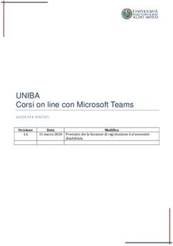 UNIBA Corsi on line con Microsoft Teams - GUIDA PER DOCENTI Versione Data