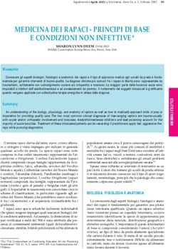 MEDICINA DEI RAPACI - PRINCIPI DI BASE E CONDIZIONI NON INFETTIVE* - Veterinaria