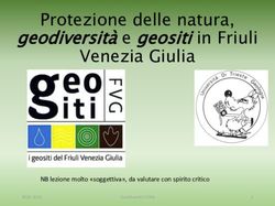 Protezione delle natura, geodiversitàe geositiin Friuli Venezia Giulia - NB lezione molto "soggettiva", da valutare con spirito critico - Moodle@Units