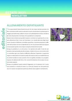 ALLENAMENTO DEFATIGANTE - Liberi di Educare