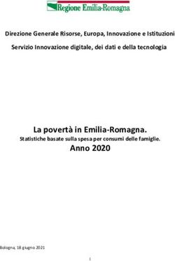 La povert&agrave; in Emilia-Romagna. Anno 2020 - Direzione Generale Risorse, Europa, Innovazione e Istituzioni Servizio Innovazione digitale, dei dati e ...