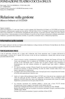 Relazione sulla gestione - Bilancio Ordinario al 31/12/2020 - Teatro Coccia