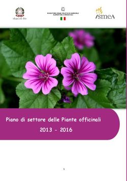 Piano di settore delle Piante officinali 2013 2016
