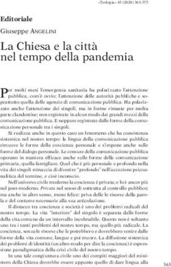 La Chiesa e la citt&agrave; nel tempo della pandemia