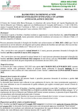 BANDO PER L'ISCRIZIONE AI NIDI E SERVIZI INTEGRATIVI D'INFANZIA CON AFFIDO ANNO SCOLASTICO 2022/2023