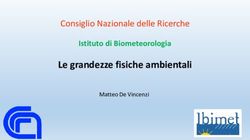 Le grandezze fisiche ambientali - Consiglio Nazionale delle Ricerche Istituto di Biometeorologia - iis-bco
