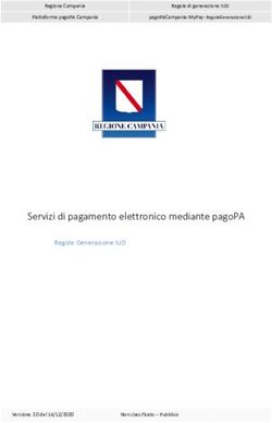 SERVIZI DI PAGAMENTO ELETTRONICO MEDIANTE PAGOPA - REGOLE GENERAZIONE IUD - MYPAY REGIONE CAMPANIA