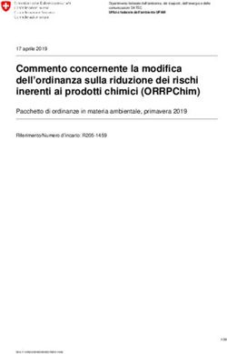 Commento concernente la modifica dell'ordinanza sulla riduzione dei rischi inerenti ai prodotti chimici (ORRPChim) - Der Bundesrat admin.ch