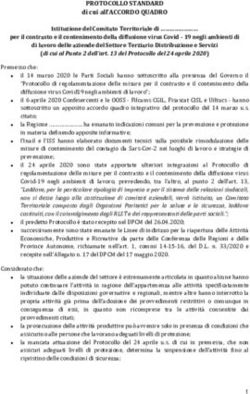 PROTOCOLLO STANDARD di cui all'ACCORDO QUADRO