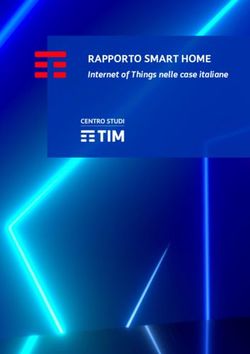RAPPORTO SMART HOME Internet of Things nelle case italiane - Gruppo TIM