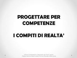 PROGETTARE PER COMPETENZE I COMPITI DI REALTA' - Istituto Comprensivo ...