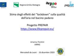 Stima degli effetti del "lockdown" sulla qualit&agrave; dell'aria nel bacino padano Progetto PREPAIR ARPAE Arianna Trentini ...