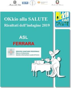 OKkio alla SALUTE Risultati dell'indagine 2019 - ASL FERRARA - Epicentro ISS