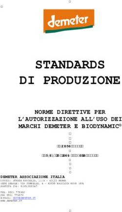 STANDARDS DI PRODUZIONE - NORME DIRETTIVE PER L'AUTORIZZAZIONE ALL'USO DEI MARCHI DEMETER E BIODYNAMIC