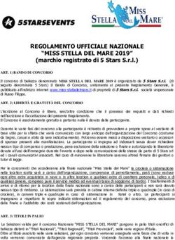 REGOLAMENTO UFFICIALE NAZIONALE "MISS STELLA DEL MARE 2019"