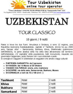 UZBEKISTAN TOUR CLASSICO - 10 giorni / 9 notti