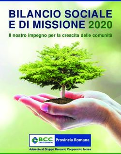 BILANCIO SOCIALE E DI MISSIONE 2020 - Il nostro impegno per la crescita delle comunit&agrave; - BCC Provincia ...