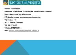 Renato Francescon Direzione Promozione Economica e Internazionalizzazione U.O. Promozione Agroalimentare P.O. Agriturismo e turismo ...