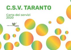 C.S.V. Taranto Carta dei servizi 2020 - CSV Taranto