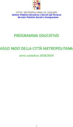 PROGRAMMA EDUCATIVO ASILO NIDO DELLA CITTÀ METROPOLITANA - anno scolastico 2018/2019 - Città Metropolitana di Cagliari