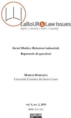Social Media e Relazioni industriali. Repertorio di questioni - MARCO MARAZZA Università Cattolica del Sacro Cuore