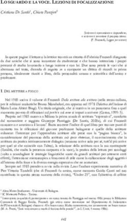 LO SGUARDO E LA VOCE. LEZIONI DI FOCALIZZAZIONE - Riviste UNIMI