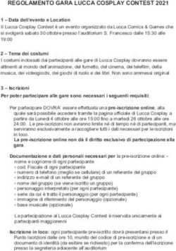 REGOLAMENTO GARA LUCCA COSPLAY CONTEST 2021