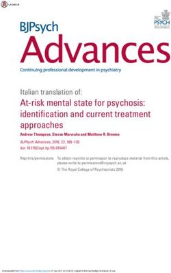 At-risk mental state for psychosis: identification and current treatment approaches - Cambridge University Press