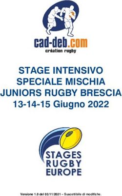 STAGE INTENSIVO SPECIALE MISCHIA JUNIORS RUGBY BRESCIA - Giugno 2022 - Versione 1.0 del 03/11/2021 - Suscettibile di modifiche - Cad-Deb