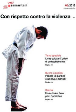 Con rispetto contro la violenza p. 4 05/2016 - Tema speciale Linee guida e Codice di comportamento - Samariter