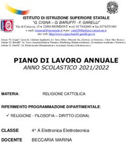 PIANO DI LAVORO ANNUALE - ANNO SCOLASTICO 2021/2022 - Cigna-Baruffi-Garelli
