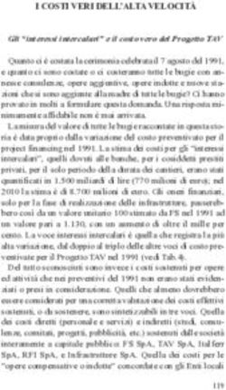 I COSTI VERI DELL'ALTA VELOCITÀ - Il Fatto Quotidiano