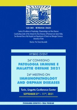 PATOLOGIA IMMUNE E MALATTIE ORFANE 2021 - HYBRID EVENT - Malattierare.gov.it