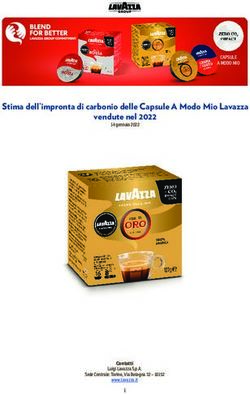 Stima dell'impronta di carbonio delle Capsule A Modo Mio Lavazza vendute nel 2022 - CAPSULE A MODO MIO